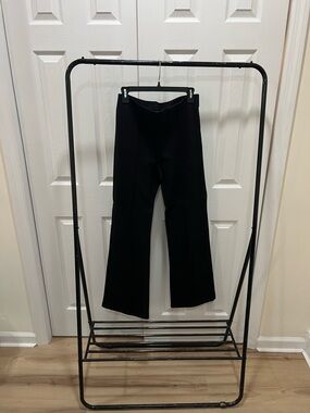 Primark Black Boot-Cut Wide-Leg Trousers